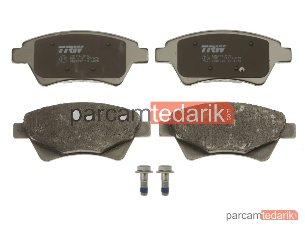 TRW GDB1597 | Fren Balatası Ön Renault Megane II 2.0 16V 02-08, 1.5 DCİ 05-08, 1.9 DCİ 02-08