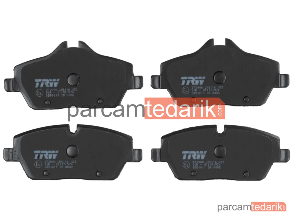 TRW GDB1611 | Fren Balatası Ön BMW 1 116 İ 04-11, 118 D 04-07, 120 İ 04-07