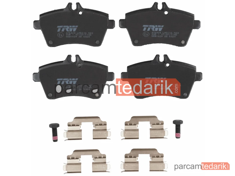 TRW GDB1629 | Fren Balatası Ön Mercedes-Benz A Serisi A 150 04-12, A 160 09-12, A 160 CDİ 04-12