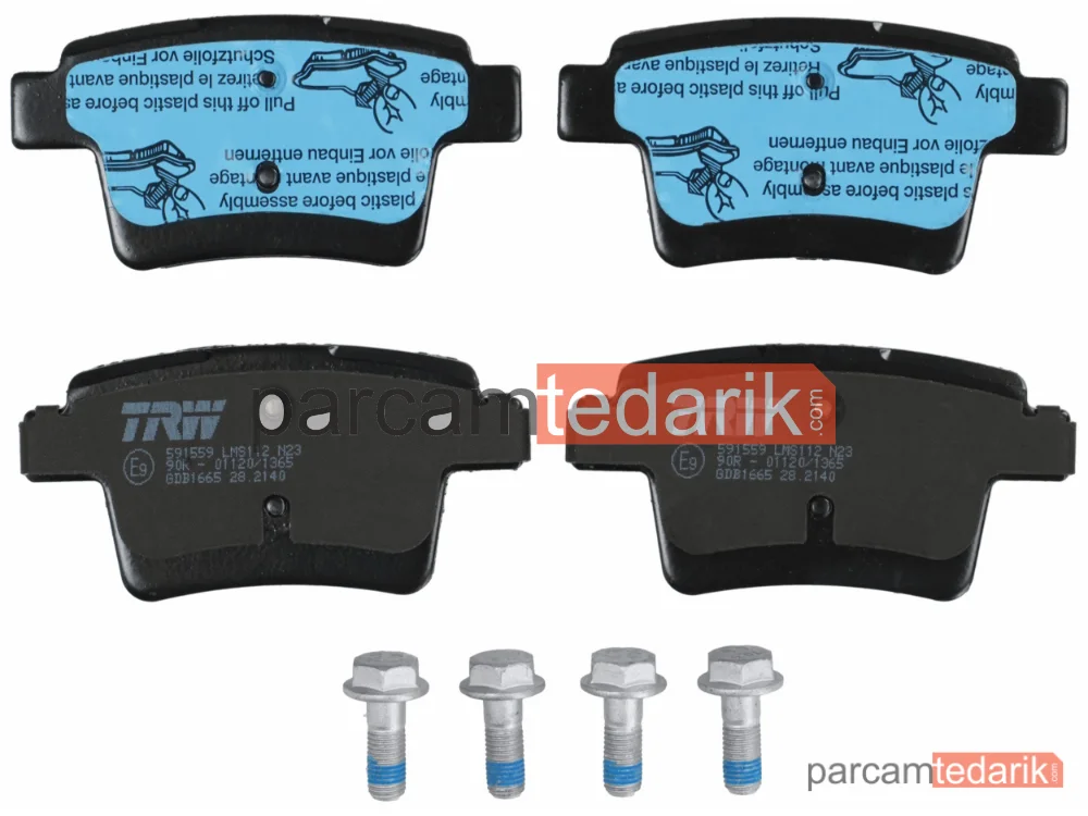 TRW GDB1665 | Fren Balatası Arka Ford Mondeo III 1.8-2.0 16V 00-07, 1.8 SCİ 03-07, 2.0 16V DI / TDDİ TDCİ 00-07, 2.0 TDCİ 01-07, 2.2 TDCİ 04-07, 2.5 V6 24V 00-07, 3.0 V6 24V 04-07