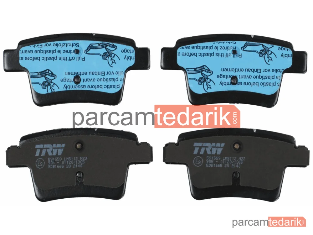 TRW GDB1665 | Fren Balatası Arka Ford Mondeo III 1.8-2.0 16V 00-07, 1.8 SCİ 03-07, 2.0 16V DI / TDDİ TDCİ 00-07, 2.0 TDCİ 01-07, 2.2 TDCİ 04-07, 2.5 V6 24V 00-07, 3.0 V6 24V 04-07