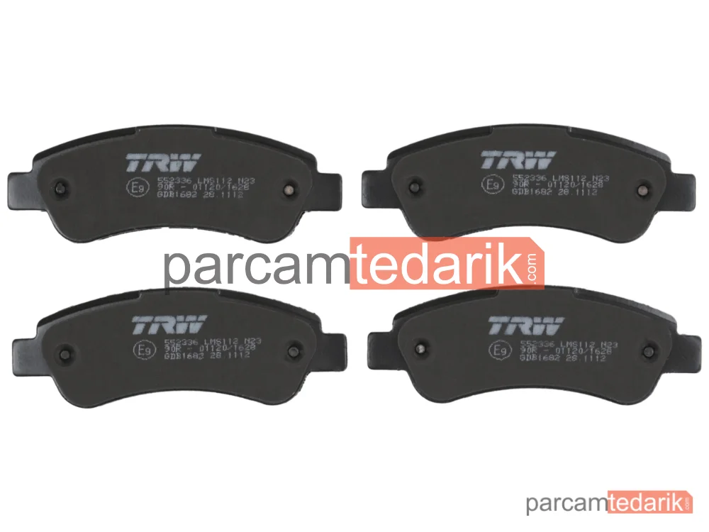 TRW GDB1682 | Fren Balatası Arka Fiat Ducato 2.0 D Multijet 11=>, 2.2 D Multijet 06-11, 2.3 D Multijet 06=>, Peugeot Boxer 2.0 Bluehdi 15-19, 2.2-3.0 HDİ 06=>, Citroen Jumper 2.0 Bluehdi 15-19, 2.2-3.0 HDİ 06=>