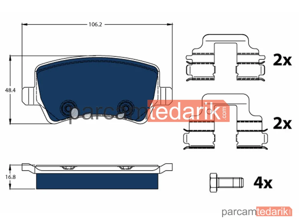 GDB1685BTE | Disk Balata Elektrikli Araçlar IÇIN Arka Volvo: V6