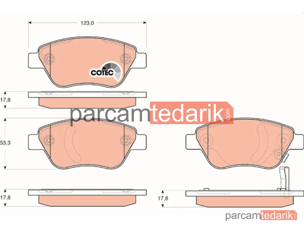 GDB1700 | Fren Balatası Ön Opel Corsa D 1.0-1.2-1.4 06-14, 1.3 CDTİ 06-14