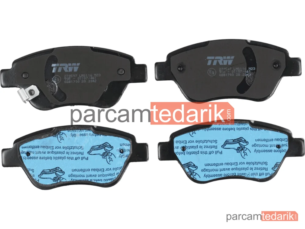 TRW GDB1700 | Fren Balatası Ön Opel Corsa D 1.0-1.2-1.4 06-14, 1.3 CDTİ 06-14