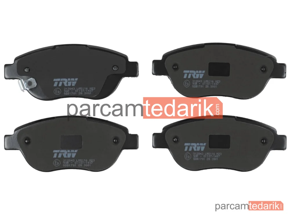 TRW GDB1701 | Fren Balatası Ön Opel Corsa D 1.3 CDTİ 06-14