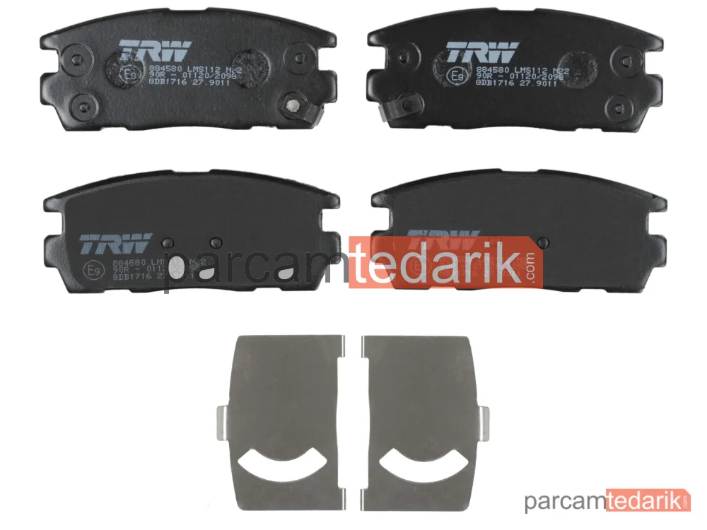 TRW GDB1716 | Fren Balatası Arka Chevrolet Captiva 2.4 06=>, 2.4 4WD 06=>, 3.2 4WD 06=>