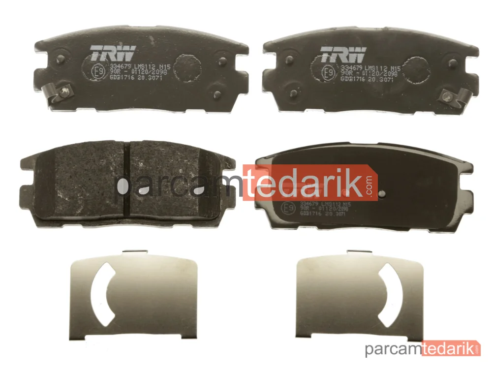 TRW GDB1716 | Fren Balatası Arka Chevrolet Captiva 2.4 06=>, 2.4 4WD 06=>, 3.2 4WD 06=>