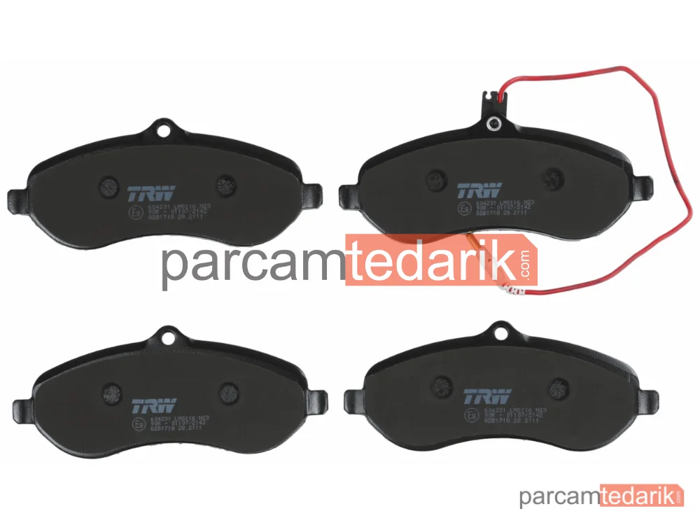 TRW GDB1718 | Fren Balatası Ön Citroen Jumpy 1.6 HDİ 90 16V 07=>