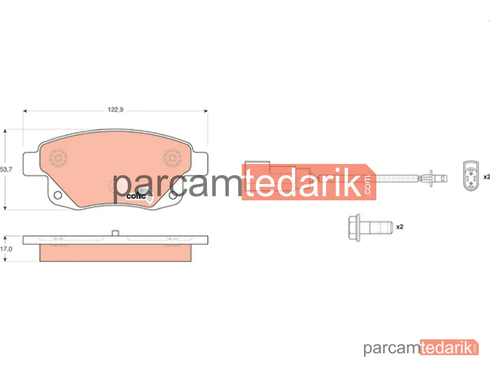 GDB1725 | Fren Balatası Arka Ford Transit 2.2-2.4 TDCİ 06-14