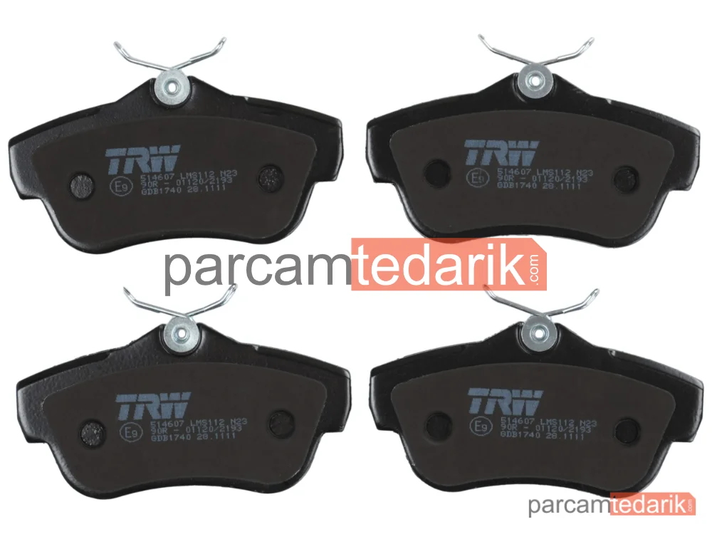 TRW GDB1740 | Fren Balatası Arka Citroen Jumpy II 2.0 İ 07=>, 1.6 HDİ 90 8V 07=>, 1.6 HDİ 90 16V 07=>, 2.0 HDİ 07=>, Fiat Scudo 1.6 D Multijet 07=>, 2.0 D Multijet 07=>