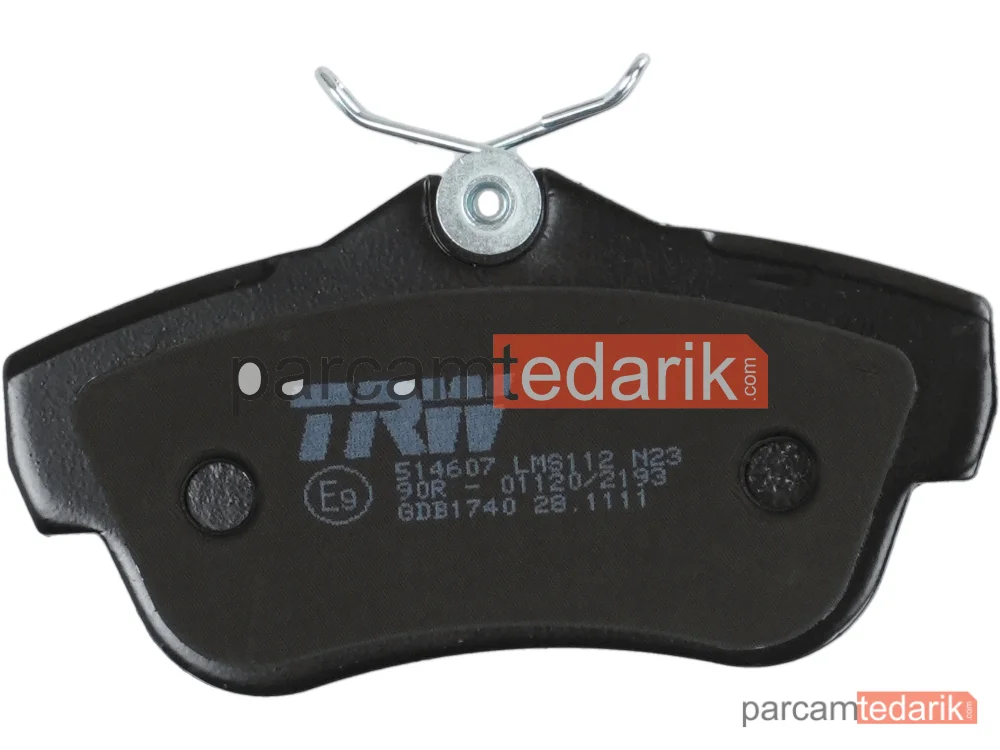 TRW GDB1740 | Fren Balatası Arka Citroen Jumpy II 2.0 İ 07=>, 1.6 HDİ 90 8V 07=>, 1.6 HDİ 90 16V 07=>, 2.0 HDİ 07=>, Fiat Scudo 1.6 D Multijet 07=>, 2.0 D Multijet 07=>