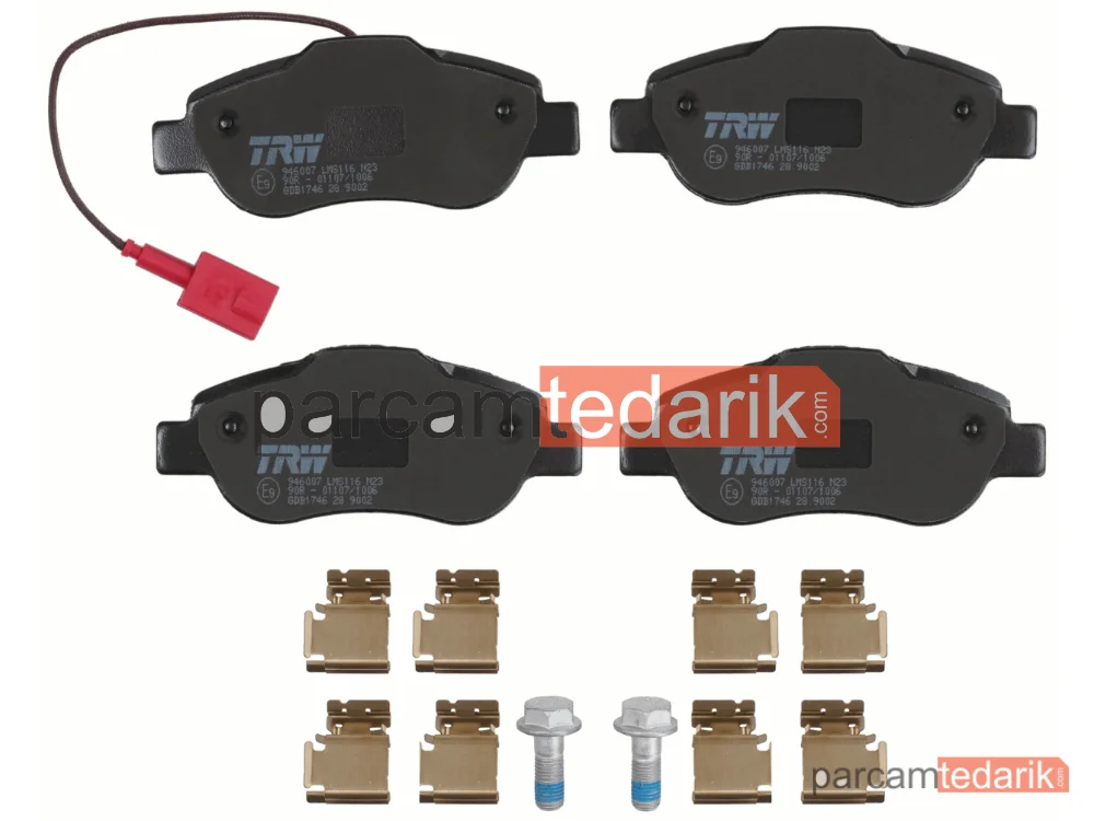 TRW GDB1746 | Fren Balatası Ön Fiat Fiorino 1.4 07=>, 1.3 D Multijet 07=>, Panda 1.2 4X4 10-13, 1.3 D Multijet 06-13, 1.3 JTD Multijet 4X4 10-13, 500 1.4 07=>, 1.3 D Multijet 07=>, 500 C 1.2 09=>, 1.3 D Multijet 09=>, Ford KA 1.3 TDCİ 08=>