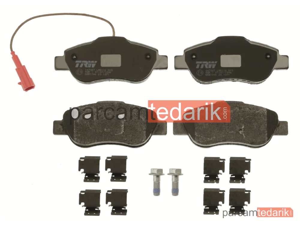 TRW GDB1746 | Fren Balatası Ön Fiat Fiorino 1.4 07=>, 1.3 D Multijet 07=>, Panda 1.2 4X4 10-13, 1.3 D Multijet 06-13, 1.3 JTD Multijet 4X4 10-13, 500 1.4 07=>, 1.3 D Multijet 07=>, 500 C 1.2 09=>, 1.3 D Multijet 09=>, Ford KA 1.3 TDCİ 08=>