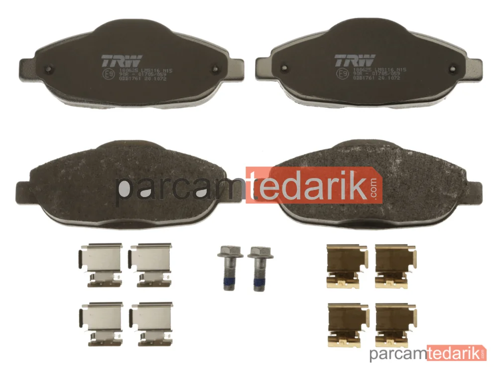 TRW GDB1761 | Fren Balatası Ön Peugeot 308 I 1.4-1.6 16V 07-14, 1.6-2.0 HDİ 07-14