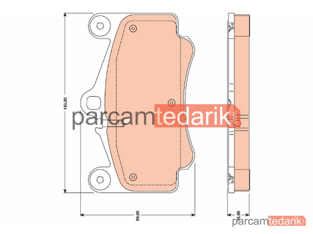 GDB1778 | Fren Balatası Ön Porsche 911 3.6 Carrera 4S 03-05, 3.6 T 4 00-05, 3.6 T 4S 03-05, 3.6 GT2 03-05