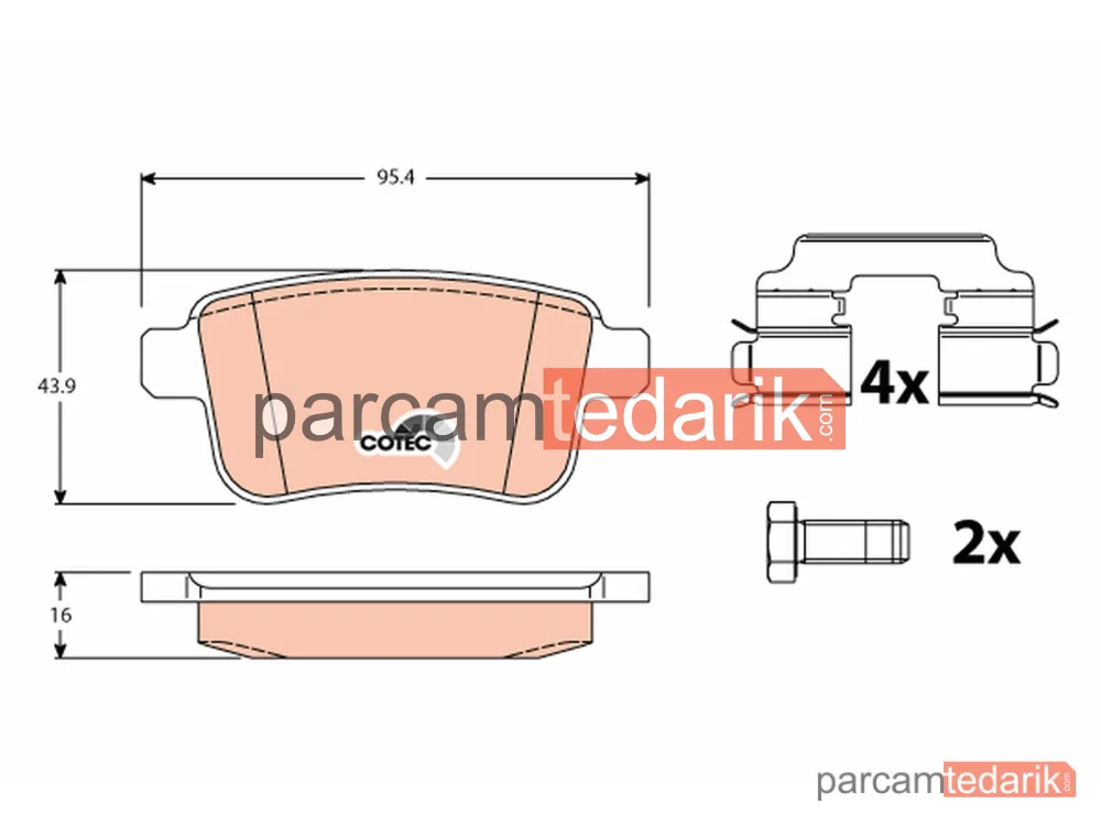 GDB1786 | Fren Balatası Arka Renault Kangoo 1.5 DCİ 05=>
