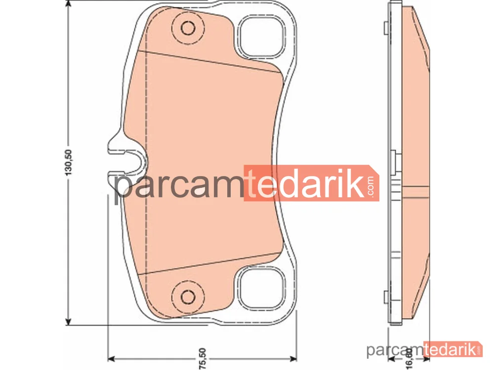 GDB1792 | Fren Balatası Arka Porsche 911 3.6 GT3 06-09, 3.6 T 06-09, 3.6 Carrera 08-11, 3.6 Carrera 4 08-12, 3.8 GT3 09-11, 3.8 T 09-12, 3.8 T S 10-12, 3.8 Carrera S 08-11, 4.0 GT3 RS 11-12