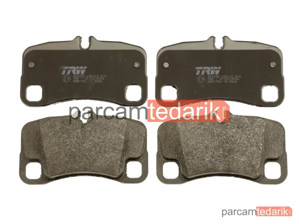 TRW GDB1792 | Fren Balatası Arka Porsche 911 3.6 GT3 06-09, 3.6 T 06-09, 3.6 Carrera 08-11, 3.6 Carrera 4 08-12, 3.8 GT3 09-11, 3.8 T 09-12, 3.8 T S 10-12, 3.8 Carrera S 08-11, 4.0 GT3 RS 11-12