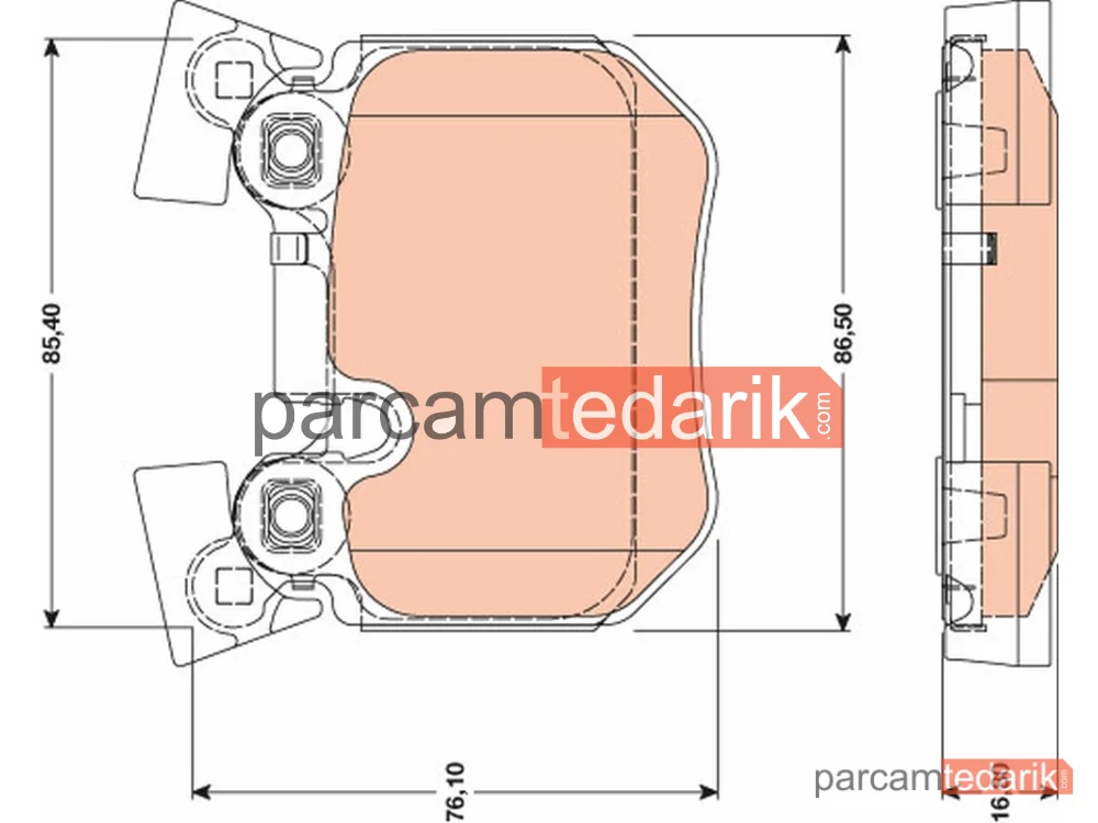 GDB1795 | Fren Balatası Arka BMW 1 130 İ 06-11, 123 D 07-11
