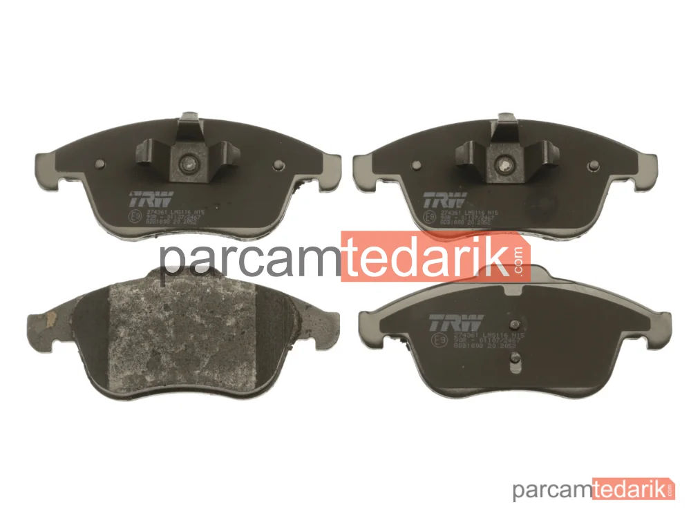 TRW GDB1808 | Fren Balatası Ön Renault Laguna III 2.0 16V 07-12, 2.0 16V T 07-15, 2.0 DCİ 07-15