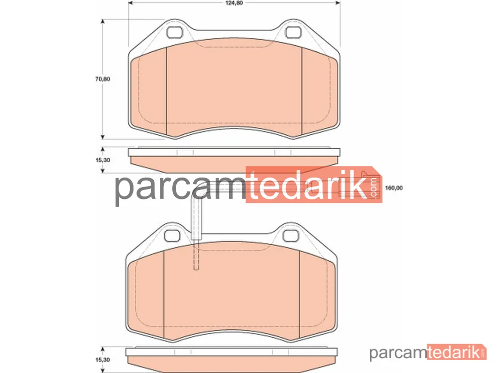 GDB1812 | Fren Balatası Ön Alfa Romeo Mito 1.4 TJET 08-11, 1.4 T Multiair 09=>, 1.4 Multiair 09=>