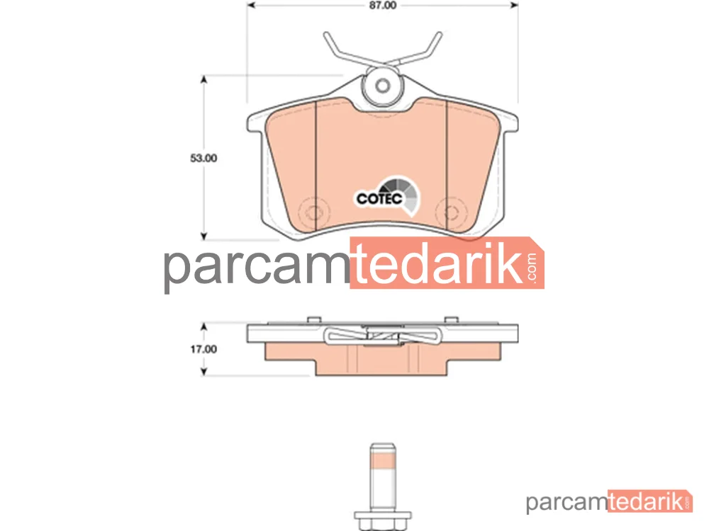 GDB1813 | Fren Balatası Arka Peugeot 207 1.6 16V 06-13, 1.6 HDİ 06-13, Citroen C3 II 1.1 İ 09-13, 1.4 09-16, 1.4-1.6 VTİ 09=>, 1.6 HDİ 09=>