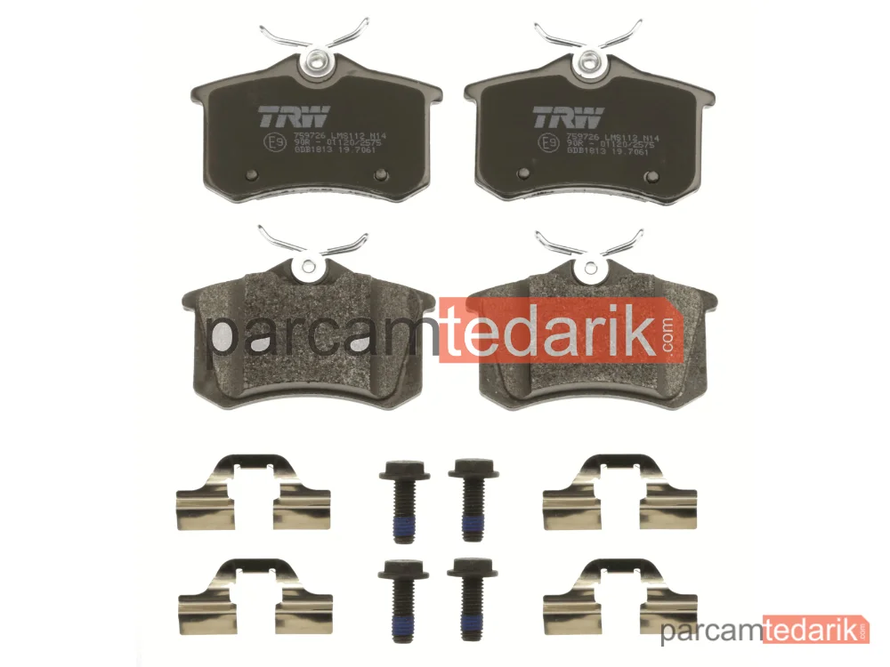 TRW GDB1813 | Fren Balatası Arka Peugeot 207 1.6 16V 06-13, 1.6 HDİ 06-13, Citroen C3 II 1.1 İ 09-13, 1.4 09-16, 1.4-1.6 VTİ 09=>, 1.6 HDİ 09=>