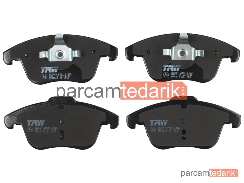 TRW GDB1818 | Fren Balatası Ön Citroen C5 III 1.6 THP 09=>, 1.8-2.0 16V 08=>, 1.6-2.0 HDİ 08=>, Peugeot 407 2.0 HDİ 04-10, 508 I 1.6 VTİ 10-18, 1.6 THP 10-18, 1.6-2.0-2.2 HDİ 10-18