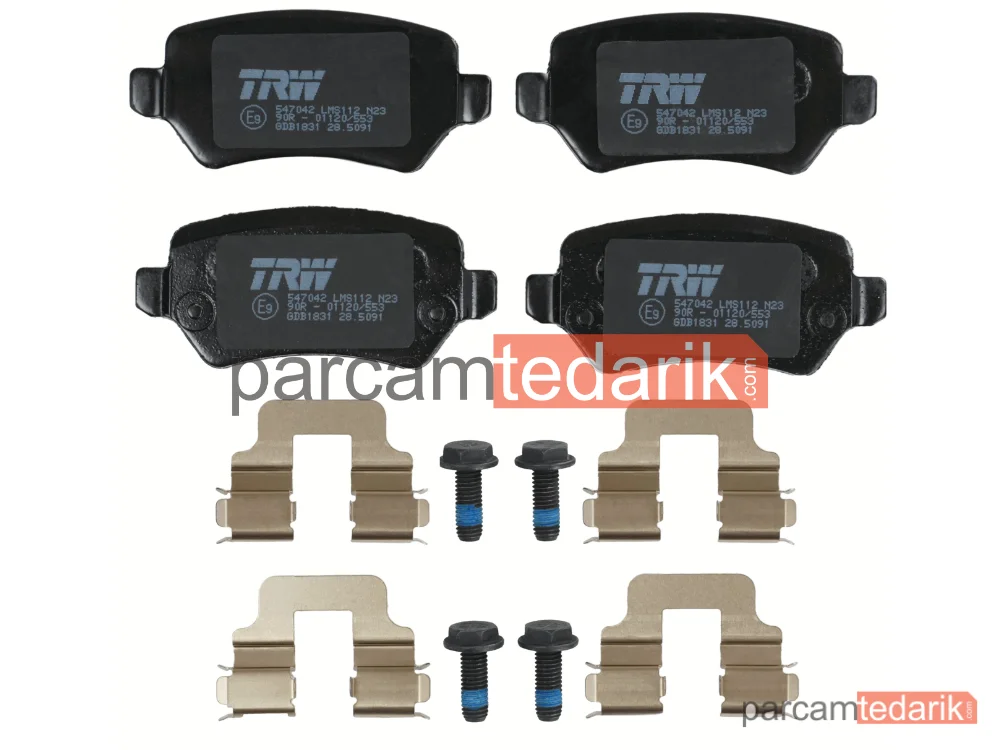 TRW GDB1831 | Fren Balatası Arka Opel Zafira/ Zafira Family B 1.6 05-15, 2.0 05-10