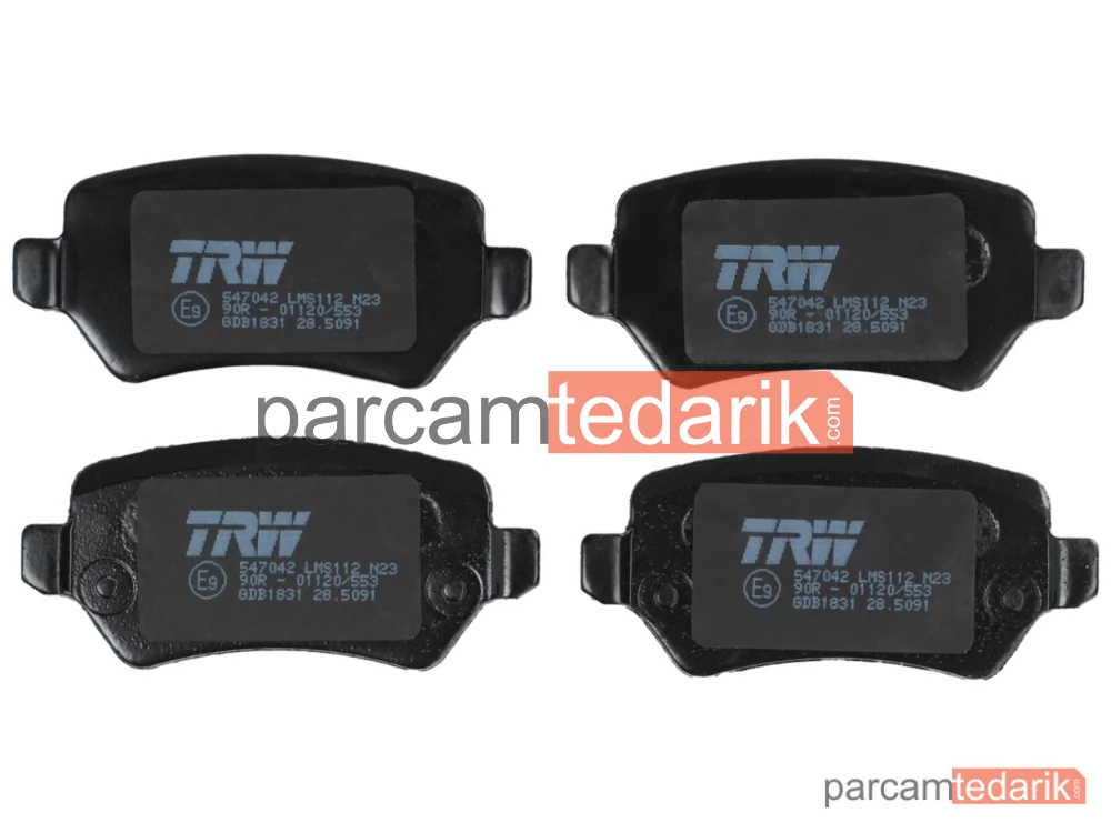 TRW GDB1831 | Fren Balatası Arka Opel Zafira/ Zafira Family B 1.6 05-15, 2.0 05-10