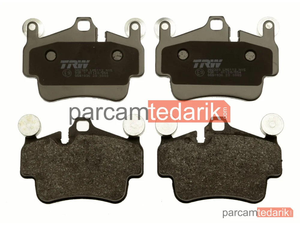 TRW GDB1836 | Fren Balatası Ön Porsche 911 Targa Tavan 3.6 Carrera 4 06-08, 3.8 Carrera 4S 06-12, Boxster 2.9 09-12, S 3.2 04-06, S 3.4 06-11