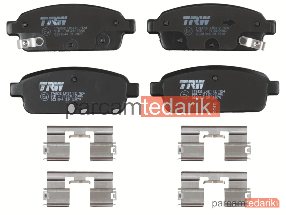 TRW GDB1844 | Fren Balatası Arka Chevrolet Cruze 1.4 10=>, 1.6-1.8 09=>, 1.7 D 12=>, 1.7 TD 13=>, 2.0 CDİ 09=>, Opel Astra J 1.4-1.6 09-15, 1.4-16 T 09-15 1.3 CDTİ 09-15, 1.7-2.0 CDTİ 09-15