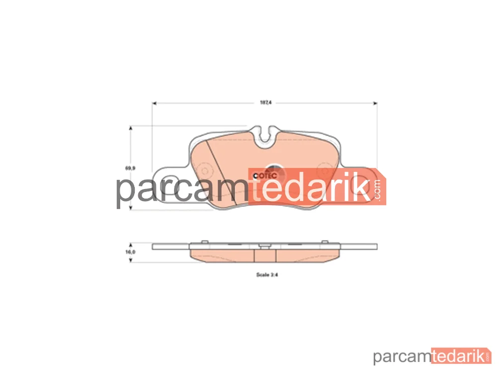 GDB1849 | Fren Balatası Arka Porsche Panamera 3.6 13-16, 4.8 S 09-13