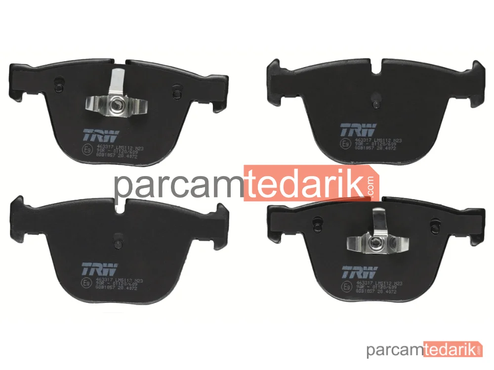 TRW GDB1857 | Fren Balatası Arka BMW 7 740 İ, Lİ 08-12, 750 İ, Lİ 08-15, 760 İ, Lİ 09-15