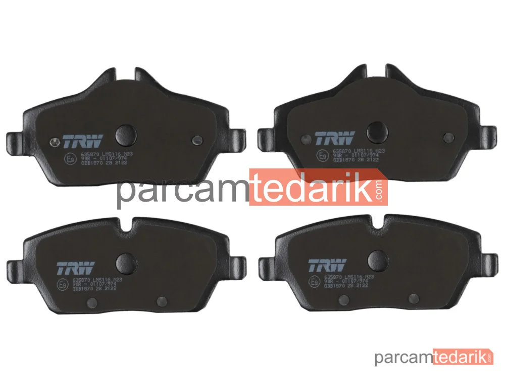 TRW GDB1870 | Fren Balatası Ön Mini Mini ONE 06-13, Cooper 06-13, Cooper S 06-10, ONE D 09-13, Cooper D 06-13