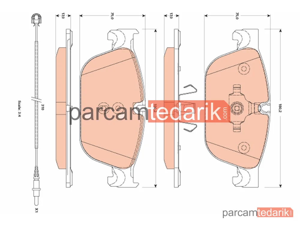 GDB1889 | Fren Balatası Ön Citroen C5 III 2.0 HDİ 15=>, 2.2 HDİ 10=>, 3.0 HDİ 09-14=>, C5 III Break 2.0 HDİ 15=>, 2.2 HDİ 10=>, 3.0 HDİ 09-14=>, C6 3.0 HDİ 09-12, DS4 1.6 THP 11-15