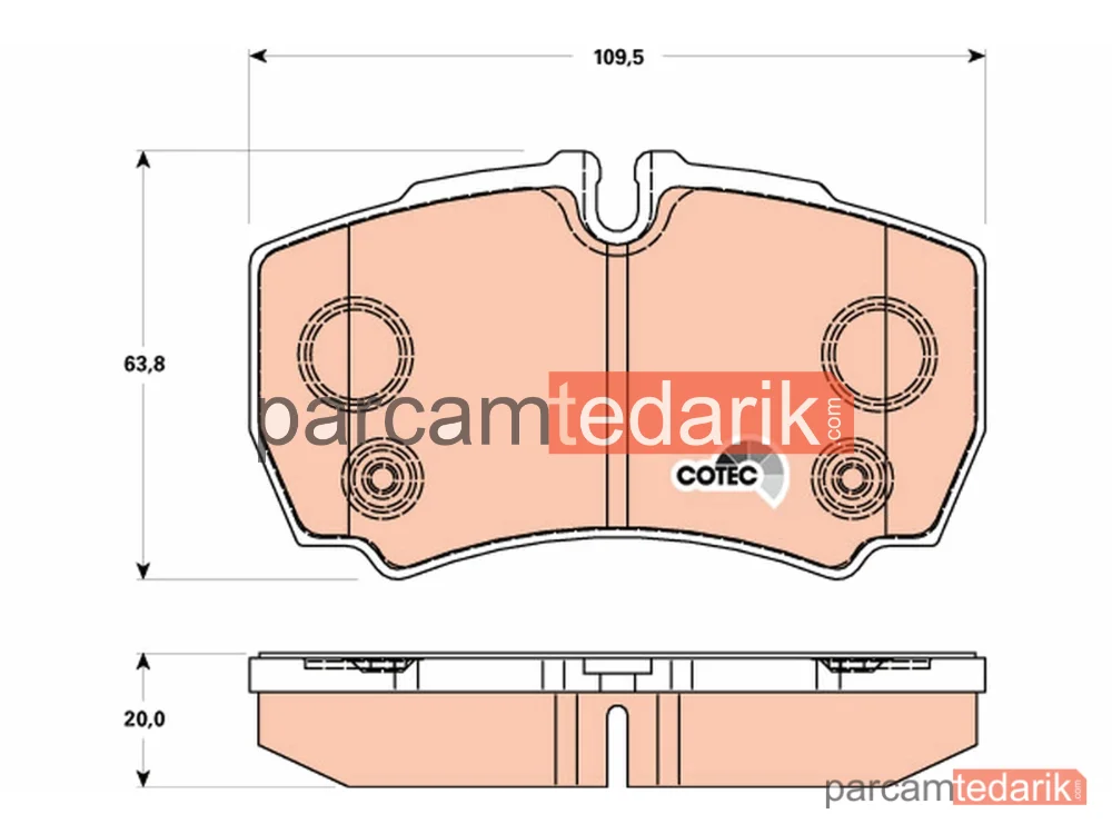 GDB1901 | Fren Balatası Arka Ford Transit 2.3 16V RWD 06-14