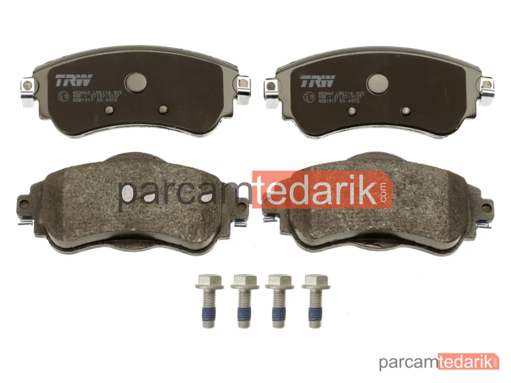 TRW GDB1917 | Fren Balatası Ön Citroen C4 II 1.2 THP 15=>, 1.4 VTİ 09=>, 1.6 HDİ 09=>, DS4 1.6 HDİ 11-15