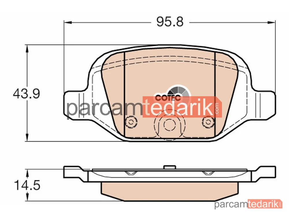 GDB1981 | Fren Balatası Arka Fiat 500 1.4 07=>, 500 C1.4 09=>