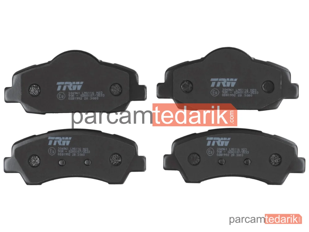 TRW GDB1992 | Fren Balatası Ön Peugeot 301 1.2 VTİ 12=>, 1.6 VTİ 12-17, 1.6 HDİ 12=>, 308 II 1.2 VTİ 13=>, 1.2-1.6 THP 13=>, 1.6 HDİ 13=>