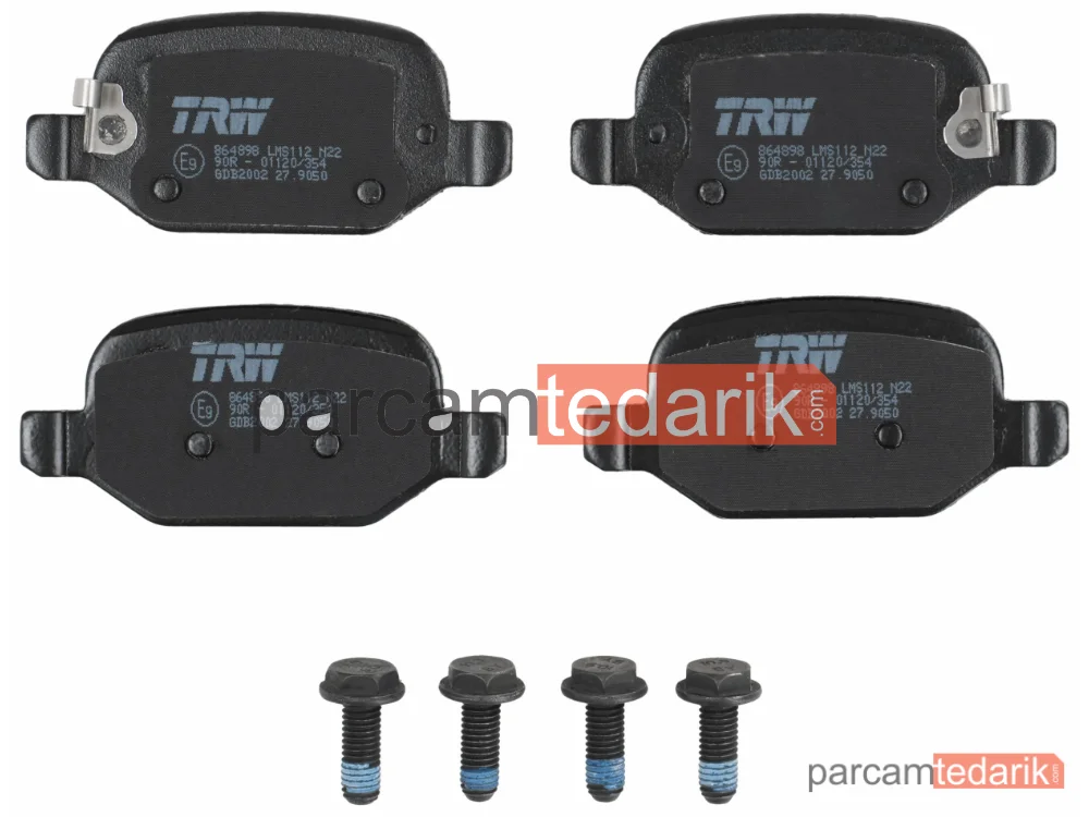 TRW GDB2002 | Fren Balatası Arka Fiat 500L 0.9 12=>, 0.9 Natural Power 13=>, 1.4 12=>, 1.3 D Multijet 12=>, 1.6 D Multijet 12-18