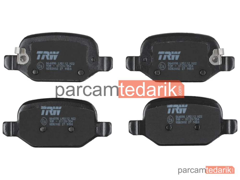 TRW GDB2002 | Fren Balatası Arka Fiat 500L 0.9 12=>, 0.9 Natural Power 13=>, 1.4 12=>, 1.3 D Multijet 12=>, 1.6 D Multijet 12-18