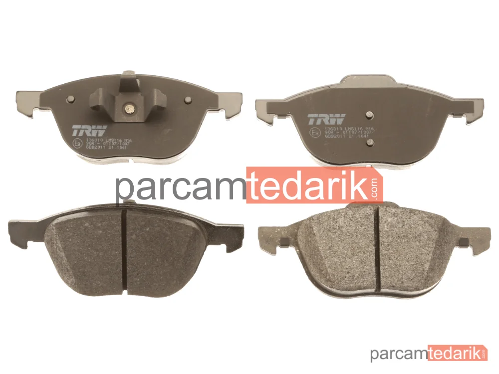 TRW GDB2011 | Fren Balatası Ön Volvo V40 HB T2 GTDİ 13-15, T2-T3 15=>, T5 14=>, T4 GTDİ 12=>, D2-D3-D4 12=>