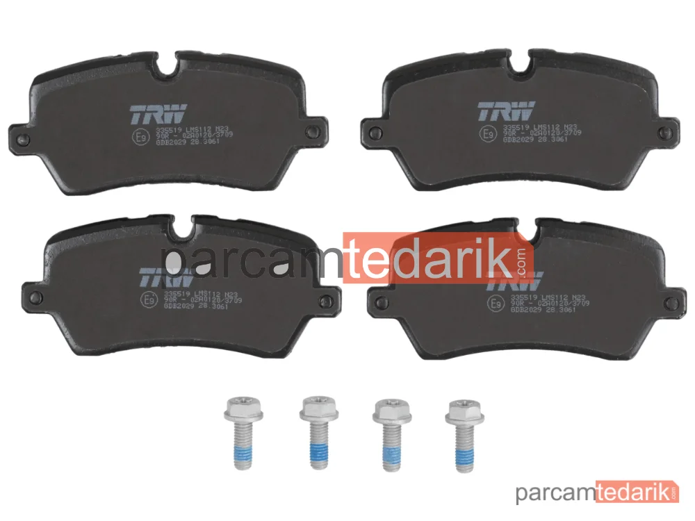 TRW GDB2029 | Fren Balatası Arka Land Rover Range Rover IV 3.0 SCV6 4X4 13=>, 5.0 SCV8 4X4 12=>, 3.0 TDV6 4X4 13=>, 4.4 SDV8 4X4 12=>, Range Rover SPORT 3.0 SCV6 4X4 13=>, 5.0 SCV8 4X4 13=>, 3.0 TDV6 4X4 13=>