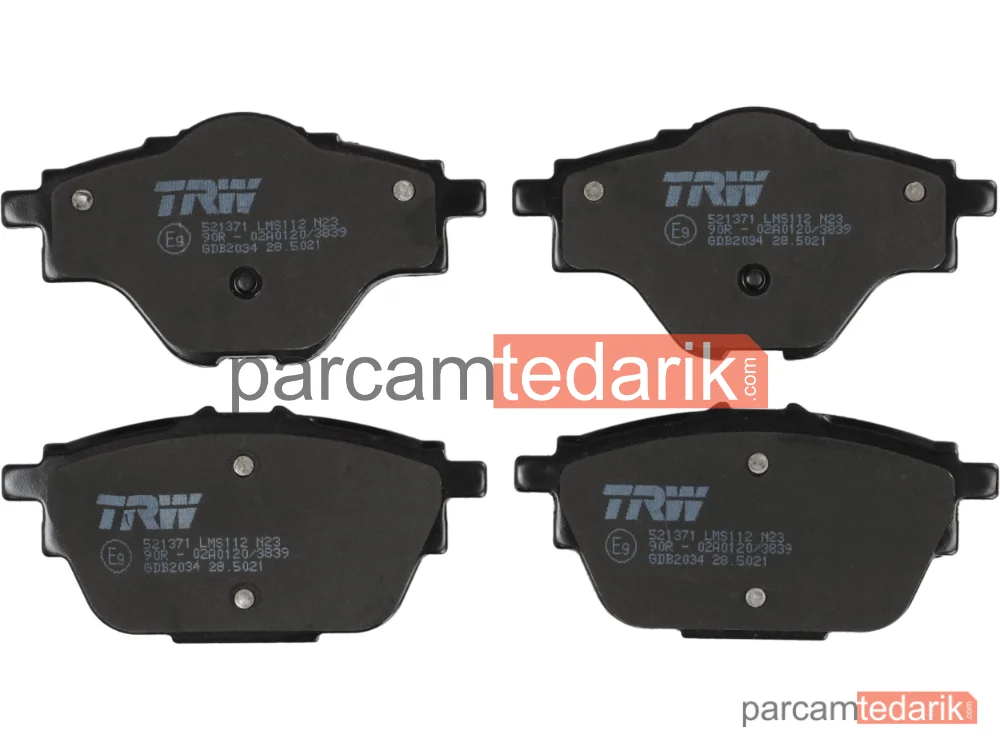 TRW GDB2034 | Fren Balatası Arka Peugeot 308 II 1.2-1.6 THP 13=>, 1.6 GTİ 15=>, 1.6 HDİ 13=>, 3008 SUV 1.2-1.6 THP 16=>, 1.6-2.0 Bluehdi 16=>, 1.5 Bluehdi 18=>, Citroen C4 Picasso 1.2 THP 14=>, 1.6 VTİ 13=>, 1.6 THP 13=>, 1.6 HDİ 13=>, 1.6-2.0 Bluehdi 13=>, C5 Aircross 1.5 BLUE HDi 18=>