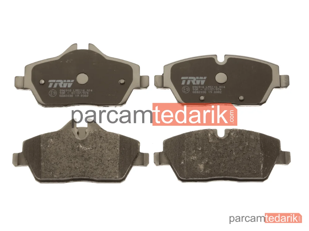 TRW GDB2038 | Fren Balatası Ön BMW İ3 Renge Extender 13=>, S Range Extender 17=>