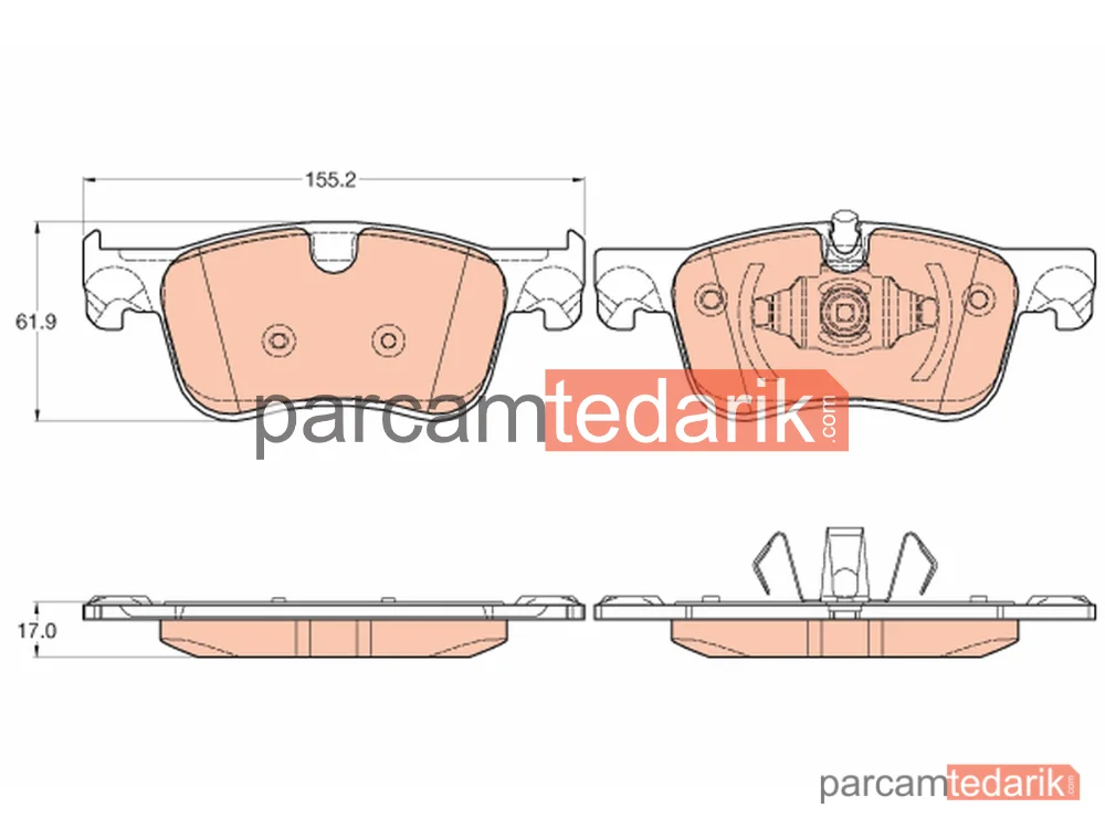 GDB2062 | Fren Balatası Ön Citroen C4 Picasso II 1.2 THP 14=>, 1.6 VTİ 13=>, 1.6 THP 13=>, 1.6 HDİ 13=>, C4 GRAND Picasso II 1.2 THP 14=>, 1.6 VTİ 13=>, 1.6 THP 13=>, 1.6 HDİ 13=>, 1.6-2.0 Bluehdi 13=>