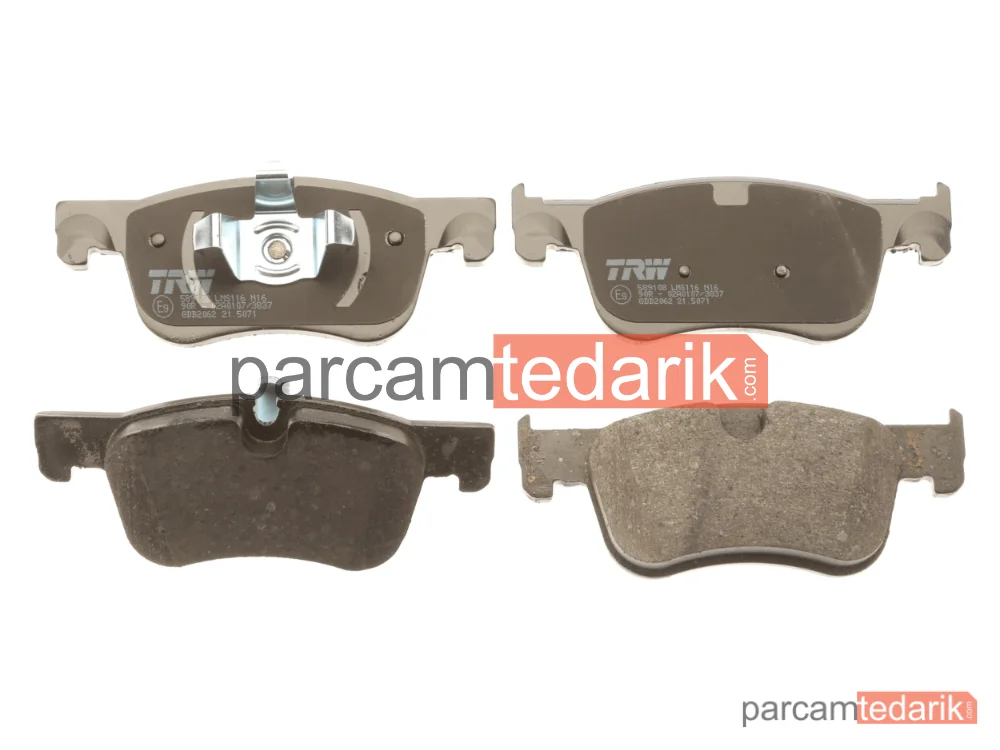 TRW GDB2062 | Fren Balatası Ön Citroen C4 Picasso II 1.2 THP 14=>, 1.6 VTİ 13=>, 1.6 THP 13=>, 1.6 HDİ 13=>, C4 GRAND Picasso II 1.2 THP 14=>, 1.6 VTİ 13=>, 1.6 THP 13=>, 1.6 HDİ 13=>, 1.6-2.0 Bluehdi 13=>