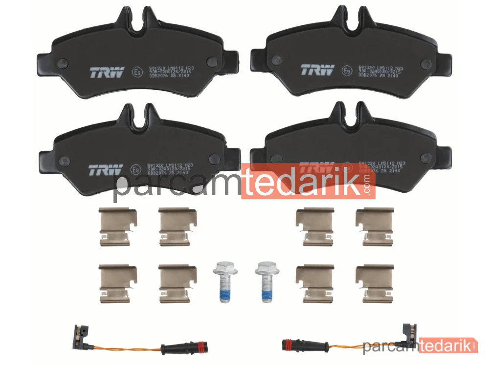 TRW GDB2076 | Fren Balatası Arka Mercedes-Benz Sprinter 3-T 216 08=>, 224 06-13, 211 CDİ 06-09, 211 CDİ 16=>, 213 CDİ 06-16, 314 CDİ 16=>, Sprinter 3,5-T 316 08=>, 324 06-13, 310 CDİ 09-13, 311 CDİ 06-09, 311-314 CDİ 16=>,316 CDİ 11=>